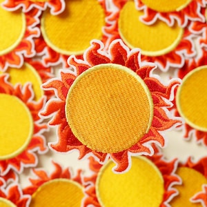 sun patch, iron on patch, embroidered patch, funny patch, cool patch