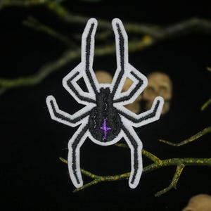 spider patch, for Halloween patch, iron on patch, embroidered patch, funny patch, cool patch, for vest, for tote bag