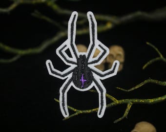 Parche de araña, para Halloween, parche para planchar, parche bordado, parche divertido, parche genial, para chaleco, para bolso de mano
