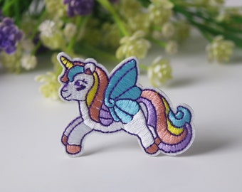 cute unicorn patch, for kid, iron on patch, embroidered patch, funny patch, cool patch, for vest, for tote bag