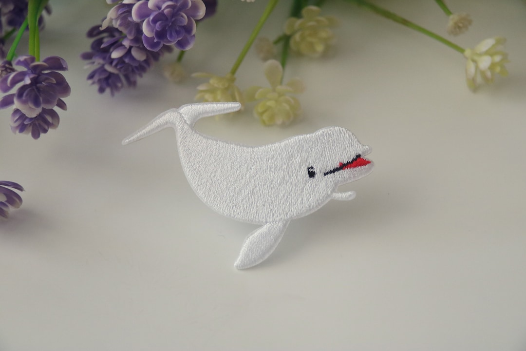 White Whale Patch, Beluga Patch, Iron on Patch, Embroidered Patch ...
