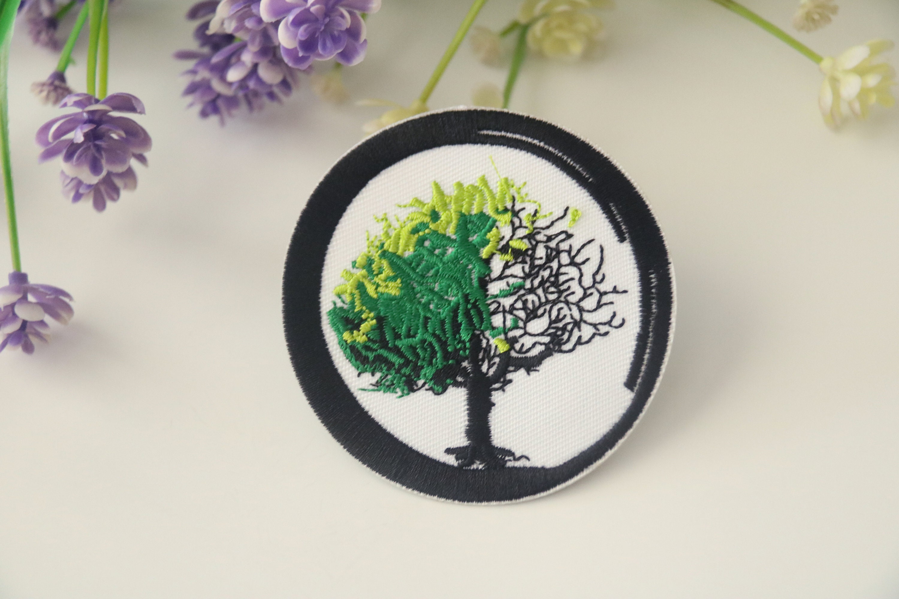 Tree Punk Patch Tree Patch, Life and Death Patch, Iron on Patch, Embroidered Patch ...