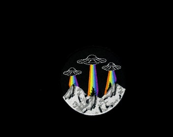 UFO patch, Alien patch, get in patch, iron on patch, embroidered patch, funny patch, cool patch