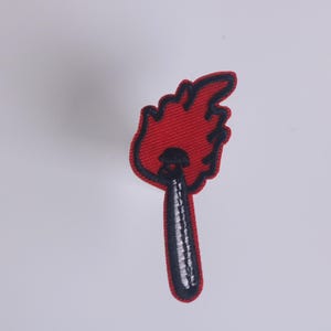 match patch, flame patch, iron on patch, embroidered patch, funny patch, cool patch