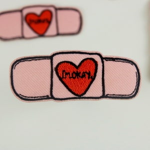 I am okay-patch, pleisterpatch, opstrijkpatch, geborduurde patch, grappige patch, coole patch