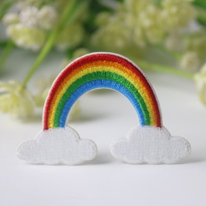 rainbow patch, iron on patch, embroidered patch, funny patch, cool patch, for vest, for tote bag