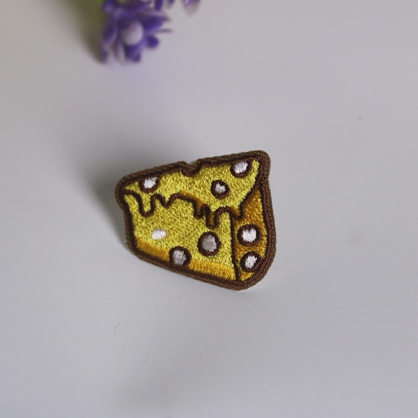 Parche de queso pequeño, parche para planchar, parche bordado, parche divertido, parche genial, para chaleco, para bolso de mano