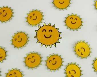 コミック太陽パッチ、アイロンパッチ、刺繍パッチ、面白いパッチ、クールなパッチ