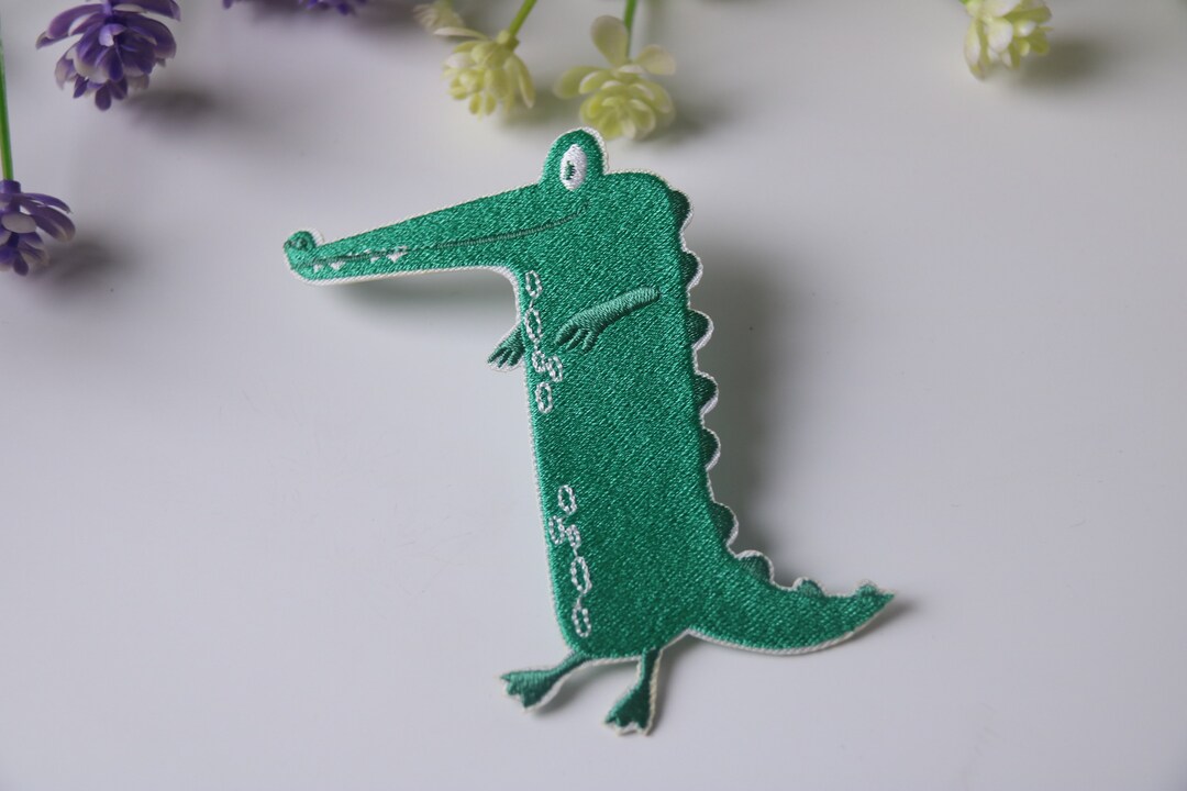 Cute Crocodile Patch, Iron on Patch, Embroidered Patch, Funny Patch ...