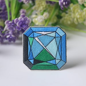 diamond patch, gem patch, iron on patch, embroidered patch, funny patch, cool patch, for vest, for tote bag