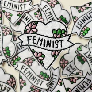 feminist patch, heart patch, girl power, iron on patch, embroidered patch, funny patch, cool patch