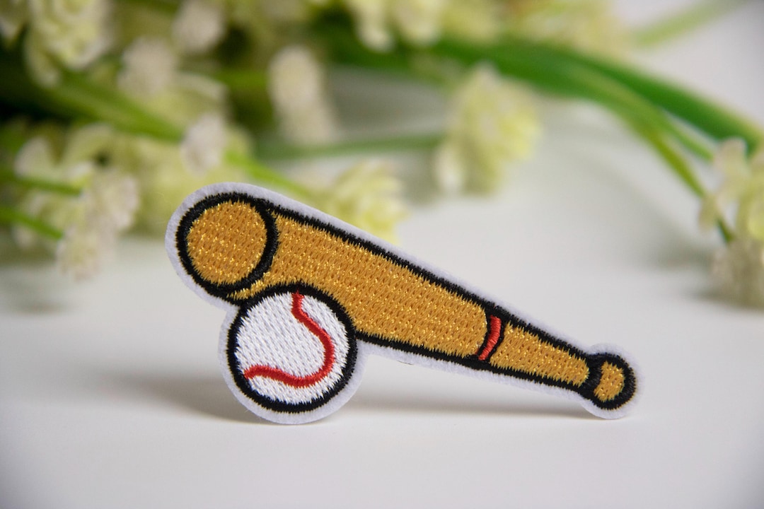 Bat Patch Baseball Patch, Baseball Bat Patch, Iron on Patch, Embroidered Patch ...