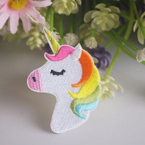 toppa unicorno carina, toppa per bambini, toppa stirabile, toppa ricamata, toppa divertente, toppa carina