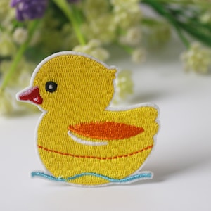 badande anka lapp, söt, stryklapp, broderad lapp, rolig lapp, cool lapp, för väst, för tygväska