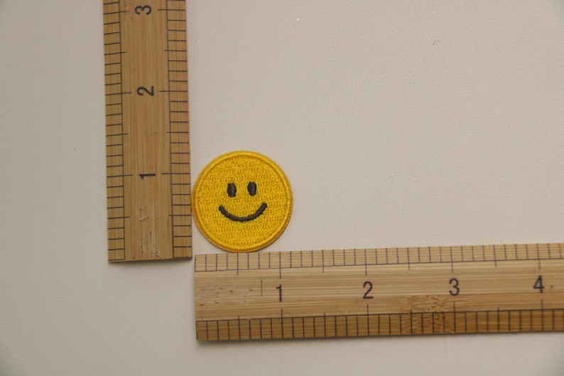Tiny Smile Face Patch, Emoji, Iron on Patch, Embroidered Patch, Funny ...