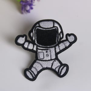 cute spaceman patch, astronaut patch, iron on patch, embroidered patch, funny patch, cool patch, for vest, for tote bag