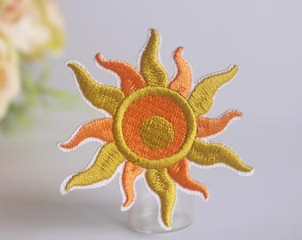 sun patch, iron on patch, embroidered patch, funny patch, cool patch