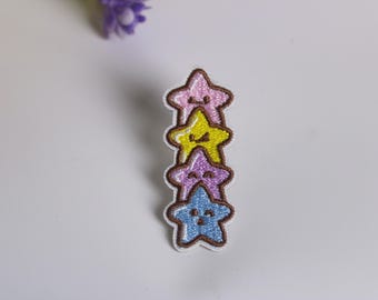 かわいい星のパッチ、コミックパッチ、アイロンパッチ、刺繍パッチ、面白いパッチ、クールなパッチ、ベスト用、トートバッグ用