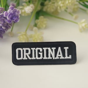 original patch, word patch, iron on patch, embroidered patch, funny patch, cool patch, for vest, for tote bag