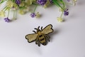 gorgeous high-end bee patch, bumble bee patch,  iron on patch, embroidered patch, funny patch, cool patch, for vest, for tote bag