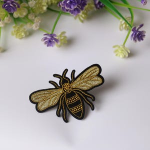 wunderschöner high-end Bienen Patch, Hummel Aufnäher, Aufnäher zum aufbügeln, gestickter Patch, lustiger Aufnäher, coole Patch, für Weste, für Tragetasche