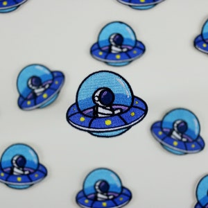 UFO patch, astronaut patch, spaceman, iron on patch, embroidered patch, funny patch, cool patch