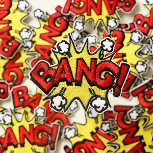 bang patch, iron on patch, embroidered patch, funny patch, cool patch