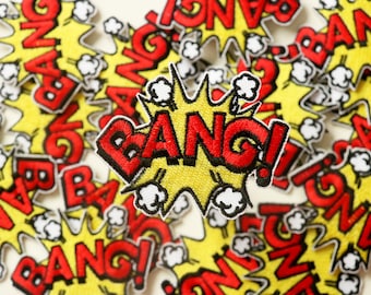 bang patch, iron on patch, embroidered patch, funny patch, cool patch