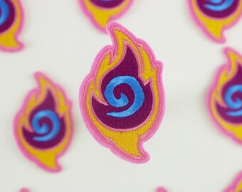 flame patch, stick on patch, iron on patch, embroidered patch, funny patch, cool patch