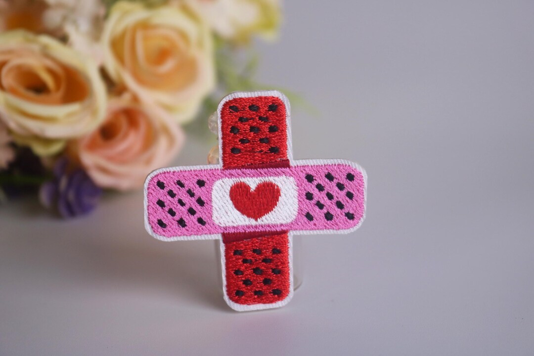 Ren Band-aid Patch, Love Patch, Heart Patch, Iron on Patch, Embroidered ...