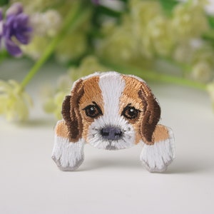 cute puppy patch, dog patch, iron on patch, embroidered patch, funny patch, cool patch, for vest, for tote bag