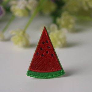 a slice of watermelon patch, fruit patch, iron on patch, embroidered patch, funny patch, cool patch, for vest, for tote bag