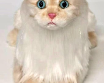 Lifelike Plush Cat: Realistic Feline Companion, Soft Cuddly Plushie