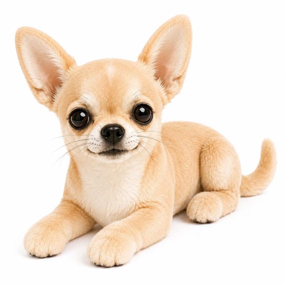 Realistic Chihuahua Plush Toy, Handmade Chihuahua Stuffed Dog, Pet