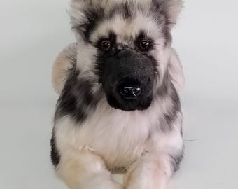 Handmade German Shepherd Plush, Realistic Puppy Stuffed Animal
