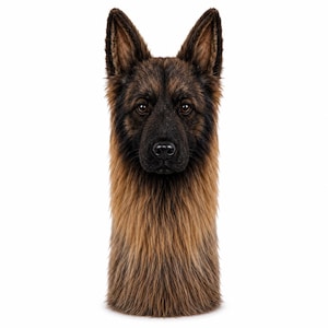 Realistic German Shepherd Golf Headcover, Handmade Plush Driver Cover, Ready to Ship Golf Club Protector, Dog Lover Golf Gift