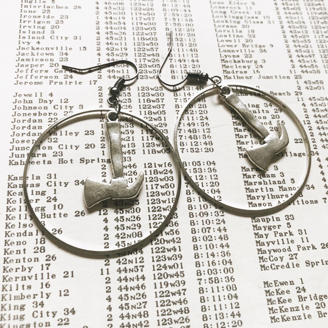 Axe Earrings Hoop Earrings Axes Timbers Timber Army Rctid Portland