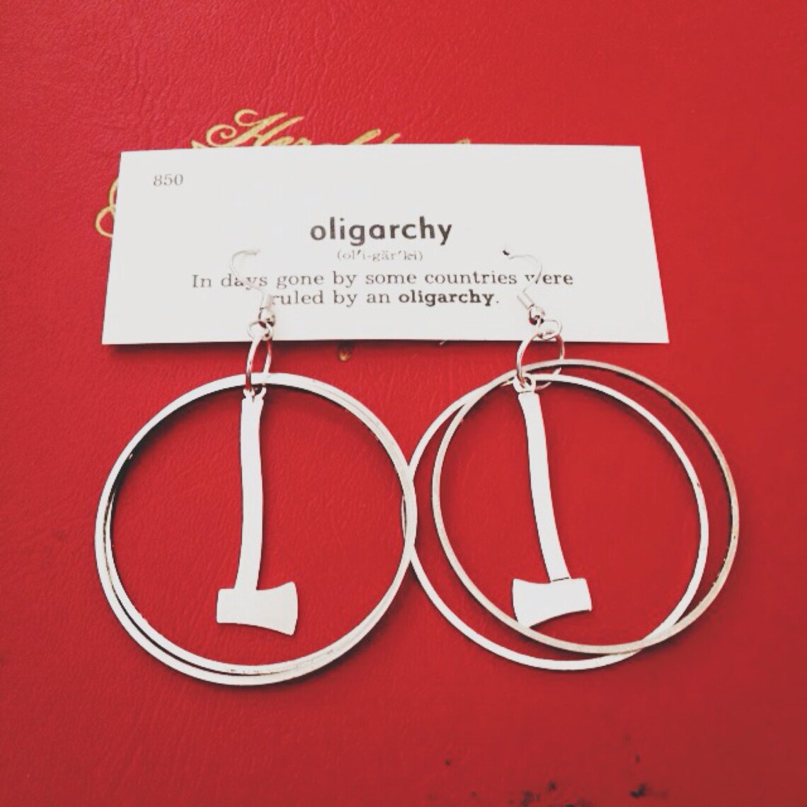 Hoop Earrings Silver Axe Earrings Ax Axe Jewelry Etsy