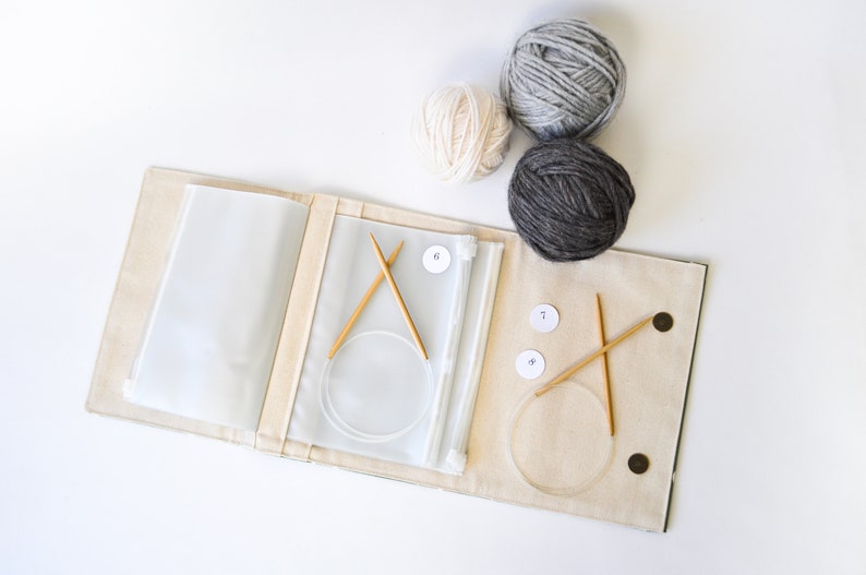 Circular Knitting Needle Organizer in seeds in Etsy