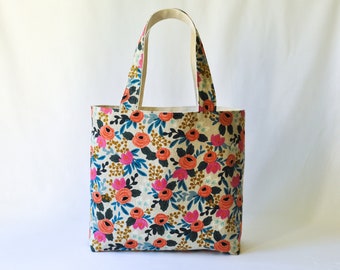 LAST ONE! Rifle Paper Co Knitting Bag, Large Canvas Tote