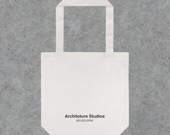 The Essentials Tote Bag by Architoture Studios, Durable 100% Mid-Weight Cotton Canvas, Reinforced Straps, Melbourne Street Style