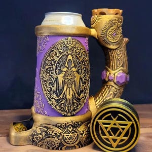 Torre de dados con soporte para lata hechicero • Accessoire parfait pour les jeux de société Dungeons and Dragons