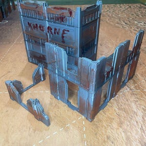 Jeux de guerre sur table Terreno édition 10º, Impreso 3D con diseño Cyberpunk, modular y fácil de guardar y transportar