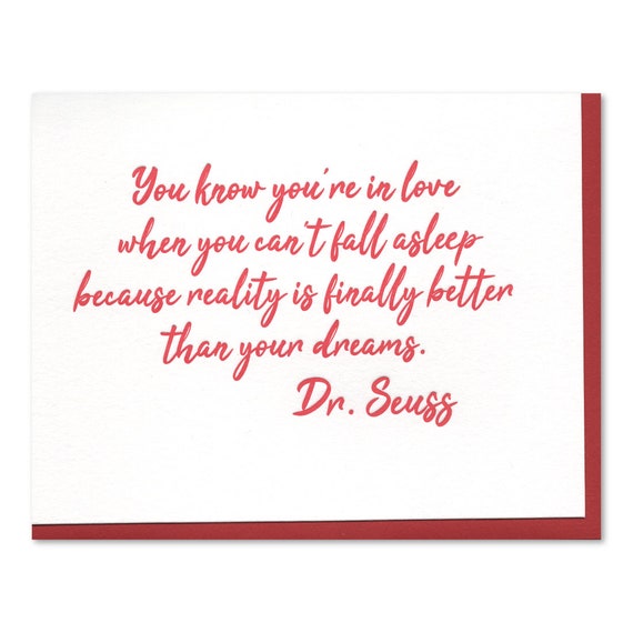 Valentine S Day Card Dr Seuss Quote Anniversary Card Etsy