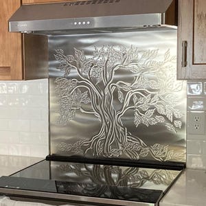 Stainless Steel Life Tree Backsplash