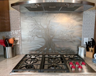 Stainless steel behind stove, or tile backsplash all the way across? :  r/Homebuilding