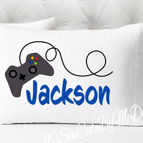 Personalized Boys Pillowcase Video Game Pillow Case BLUE Etsy