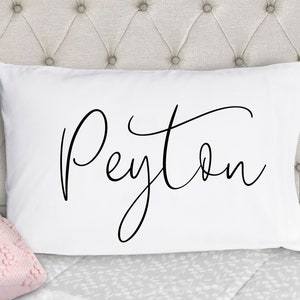 Personalized Girls Pillowcase - Cursive Name - Kids Pillowcase - Standard Size Pillowcase - Pillow Cases