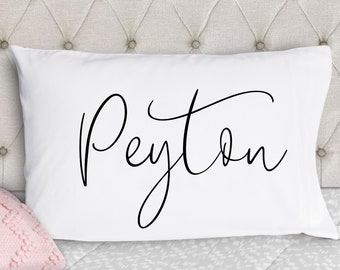 Personalized Girls Pillowcase - Cursive Name - Kids Pillowcase - Standard Size Pillowcase - Pillow Cases