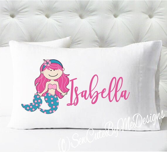 Personalized Pillowcase Girls Mermaid Personalized Pillowcase Girls Mermaid
